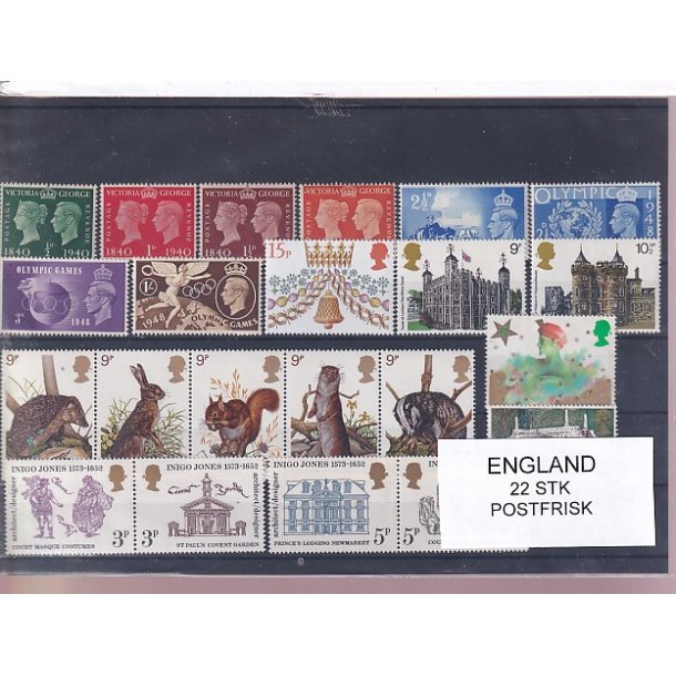 England Samling - 22 Stk.  - Postfrisk
