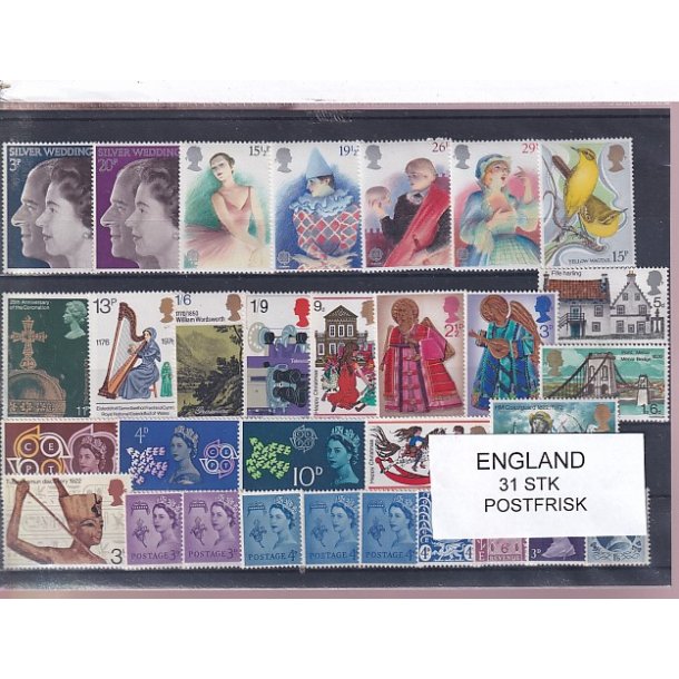 England Samling - 31 Stk.  - Postfrisk