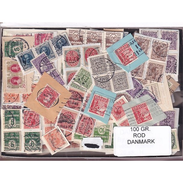 Danmark 100 g. Frim�rke ROD. - Hjemkommet  15 - 11 - 2025