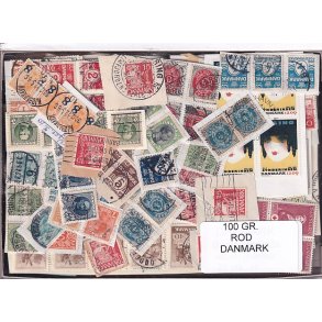 Danmark 100 g. Frim�rke ROD. - Hjemkommet  15 - 11 - 2025