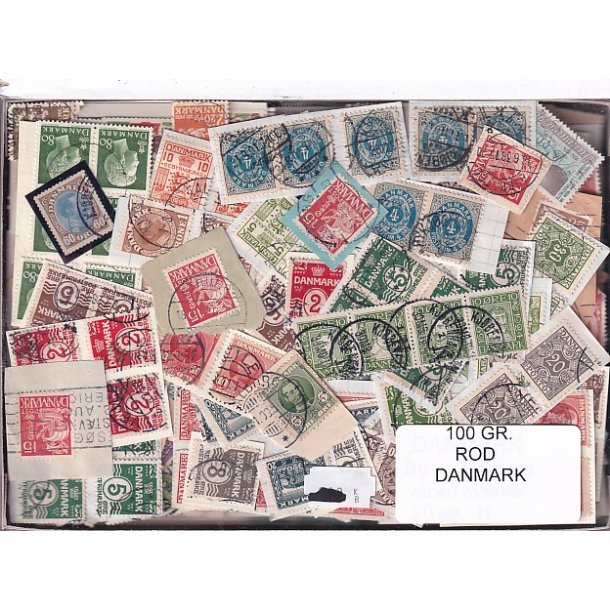 Danmark 100 g. Frim�rke ROD. - Hjemkommet  15 - 11 - 2025