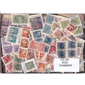 Danmark 100 g. Frim�rke ROD. - Hjemkommet  15 - 11 - 2025