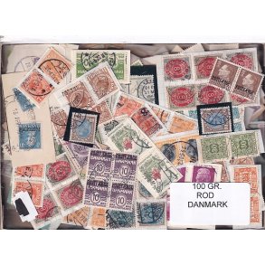 Danmark 100 g. Frim�rke ROD. - Hjemkommet  15 - 11 - 2025