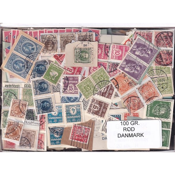 Danmark 100 g. Frim�rke ROD. - Hjemkommet  15 - 11 - 2025