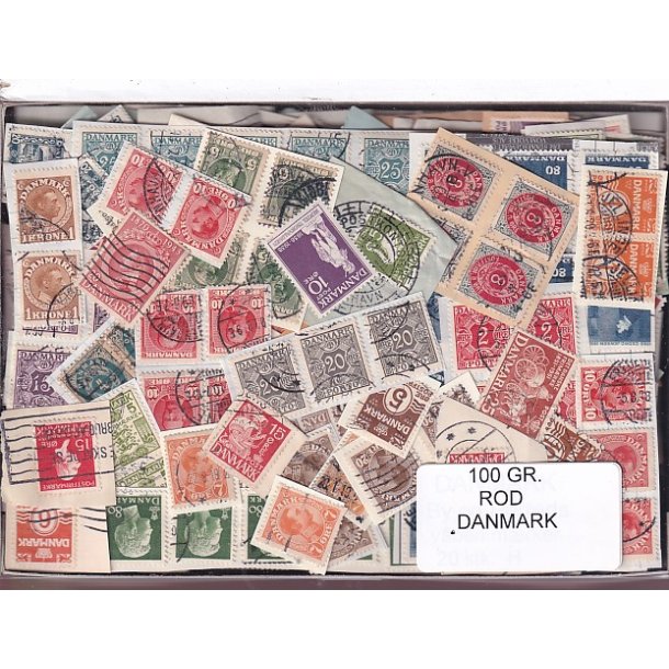 Danmark 100 g. Frim�rke ROD. - Hjemkommet  15 - 11 - 2025