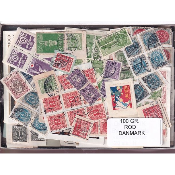 Danmark 100 g. Frim�rke ROD. - Hjemkommet  15 - 11 - 2025