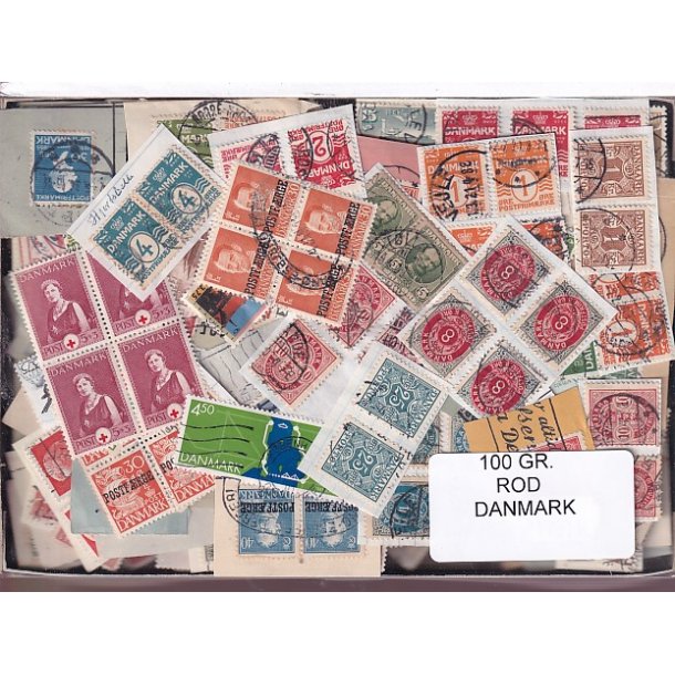 Danmark 100 g. Frim�rke ROD. - Hjemkommet  15 - 11 - 2025