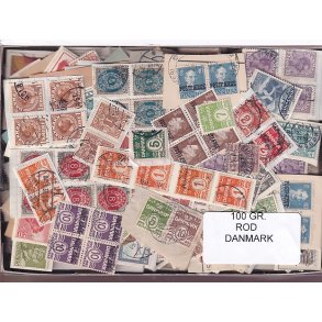 Danmark 100 g. Frim�rke ROD. - Hjemkommet  15 - 11 - 2025