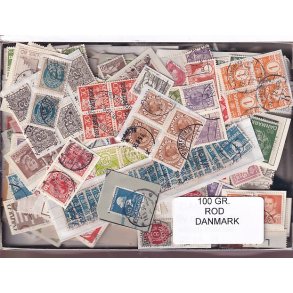 Danmark 100 g. Frim�rke ROD. - Hjemkommet  15 - 11 - 2025