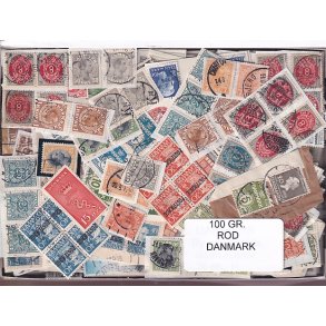 Danmark 100 g. Frim�rke ROD. - Hjemkommet  15 - 11 - 2025