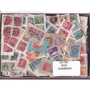Danmark 100 g. Frim�rke ROD. - Hjemkommet  15 - 11 - 2025