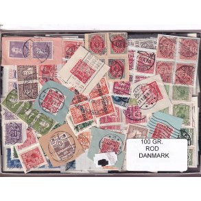 Danmark 100 g. Frim�rke ROD. - Hjemkommet  15 - 11 - 2025