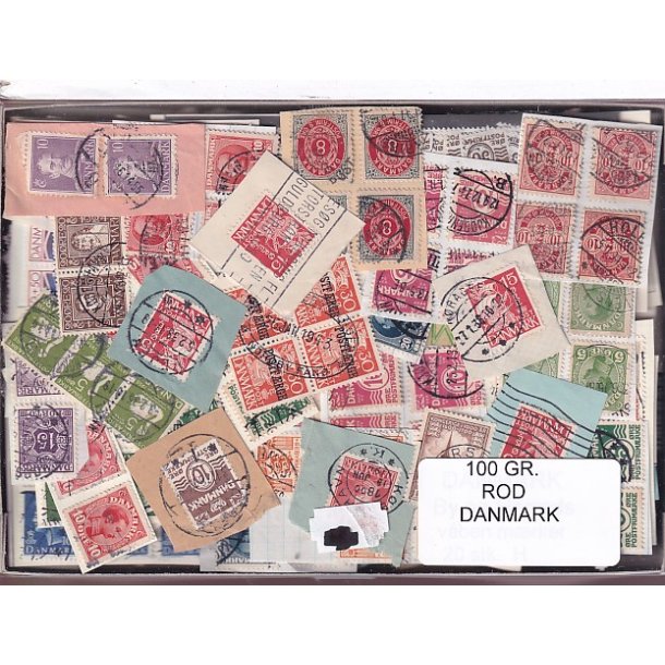 Danmark 100 g. Frim�rke ROD. - Hjemkommet  15 - 11 - 2025