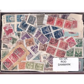 Danmark 100 g. Frim�rke ROD. - Hjemkommet  15 - 11 - 2025