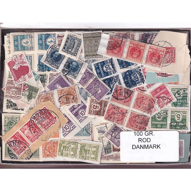 Danmark 100 g. Frim�rke ROD. - Hjemkommet  15 - 11 - 2025