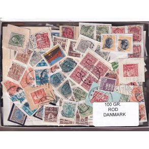 Danmark 100 g. Frim�rke ROD. - Hjemkommet  15 - 11 - 2025
