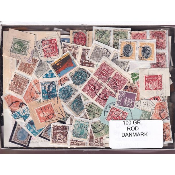 Danmark 100 g. Frim�rke ROD. - Hjemkommet  15 - 11 - 2025