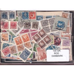 Danmark 100 g. Frim�rke ROD. - Hjemkommet  15 - 11 - 2025