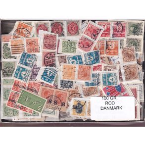Danmark 100 g. Frim�rke ROD. - Hjemkommet  15 - 11 - 2025