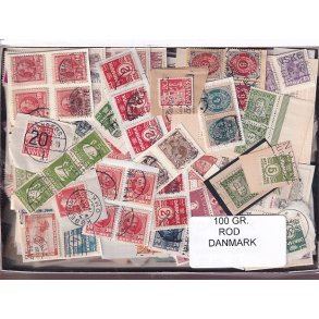 Danmark 100 g. Frim�rke ROD. - Hjemkommet  15 - 11 - 2025