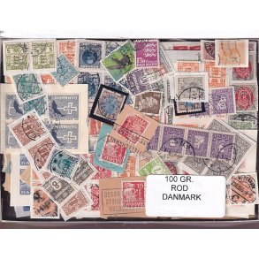Danmark 100 g. Frim�rke ROD. - Hjemkommet  15 - 11 - 2025
