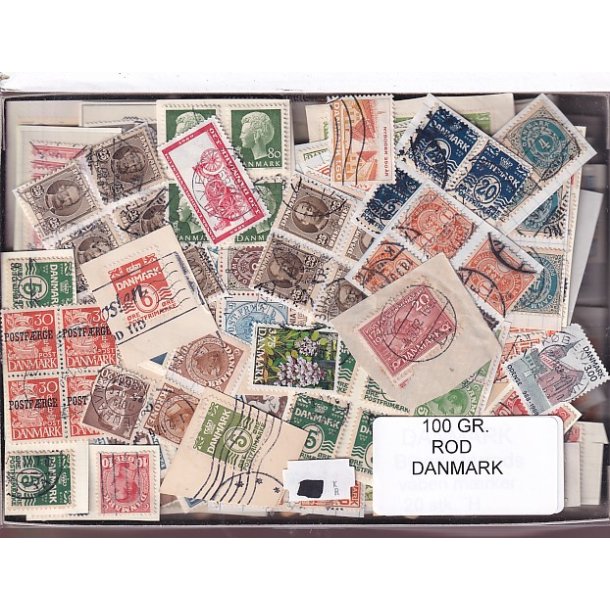 Danmark 100 g. Frim�rke ROD. - Hjemkommet  15 - 11 - 2025