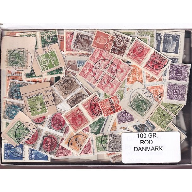 Danmark 100 g. Frimrke ROD. - Hjemkommet  15 - 11 - 2025