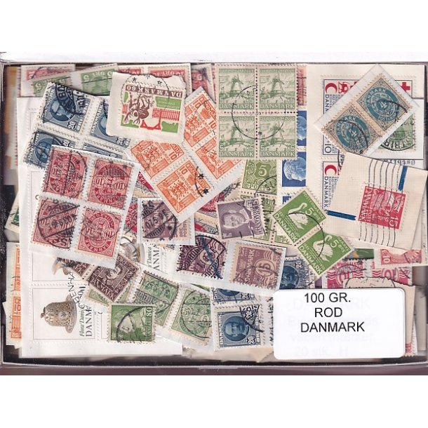 Danmark 100 g. Frimrke ROD. - Hjemkommet  15 - 11 - 2025