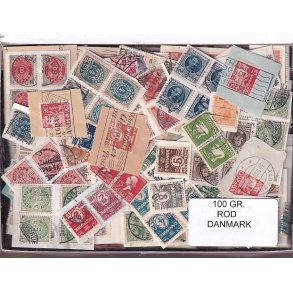 Danmark 100 g. Frim�rke ROD. - Hjemkommet  15 - 11 - 2025