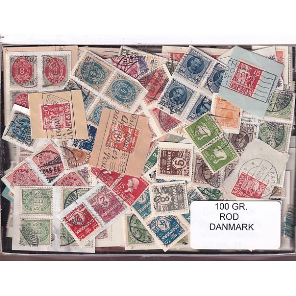 Danmark 100 g. Frim�rke ROD. - Hjemkommet  15 - 11 - 2025