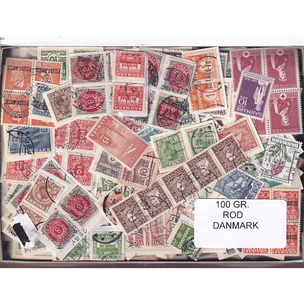 Danmark 100 g. Frimrke ROD. - Hjemkommet  15 - 11 - 2025