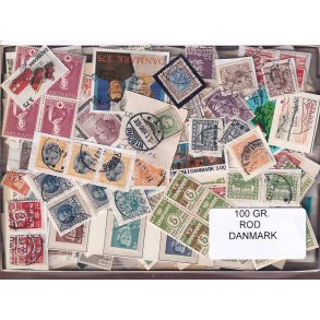 Danmark 100 g. Frim�rke ROD. - Hjemkommet  15 - 11 - 2025