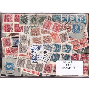  Danmark 100 g. Frim�rke ROD. - Hjemkommet  15 - 11 - 2025