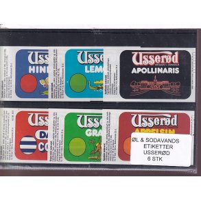 �l og Sodavands Etiketter - Usser�d - 6 Stk.