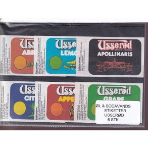 �l og Sodavands Etiketter - Usser�d - 6 Stk.