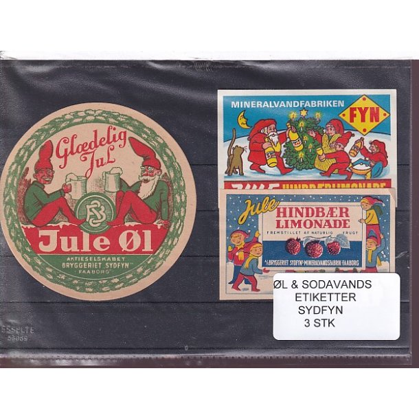 �l og Sodavands Etiketter - Sydfyn - 3 Stk.