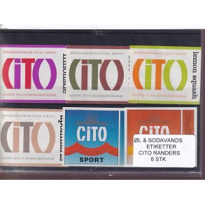 �l og Sodavands Etiketter - Cito Randers - 6 Stk.
