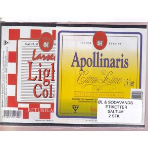 �l og Sodavands Etiketter - Saltum - 2 Stk.