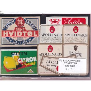�l og Sodavands Etiketter - Saltum - 6 Stk.