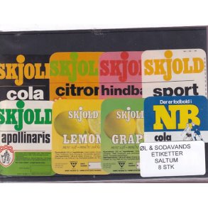 �l og Sodavands Etiketter - Saltum - 8 Stk.