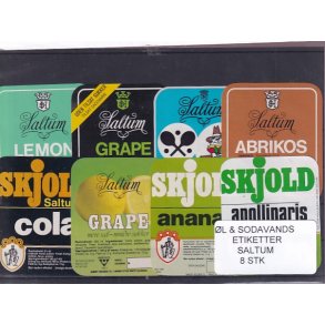 �l og Sodavands Etiketter - Saltum - 8 Stk.