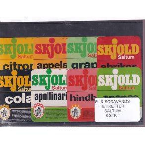 �l og Sodavands Etiketter - Saltum - 8 Stk.
