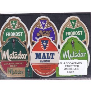 �l og Sodavands Etiketter - Marreb�k - 6 Stk.