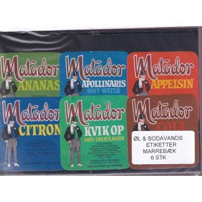 �l og Sodavands Etiketter - Marreb�k - 6 Stk.