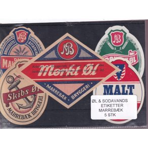 �l og Sodavands Etiketter - Marreb�k - 5 Stk.
