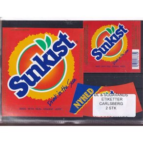 �l og Sodavands Etiketter - Carlsberg - 2 Stk.