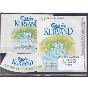 �l og Sodavands Etiketter - Carlsberg - 2 Stk.