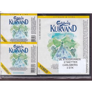�l og Sodavands Etiketter - Carlsberg - 3 Stk.