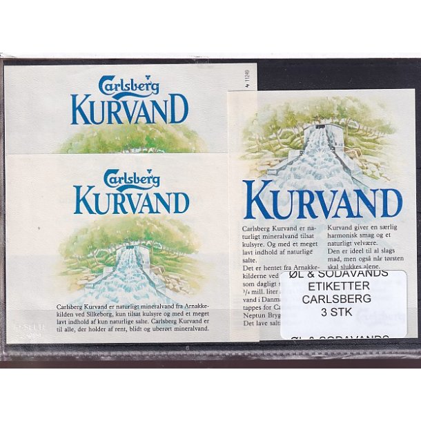 �l og Sodavands Etiketter - Carlsberg - 3 Stk.
