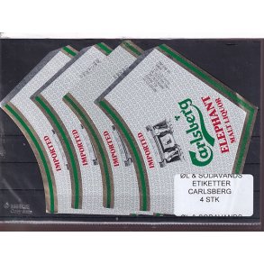 �l og Sodavands Etiketter - Carlsberg - 4 Stk.